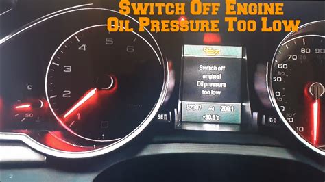 Cost of the fix was $50. . Reduced oil pressure switch malfunction audi a4